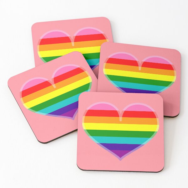 Item preview, Gay Rainbow 8-stripe Pride Heart [Pink Edition] designed and sold by Roxzania.