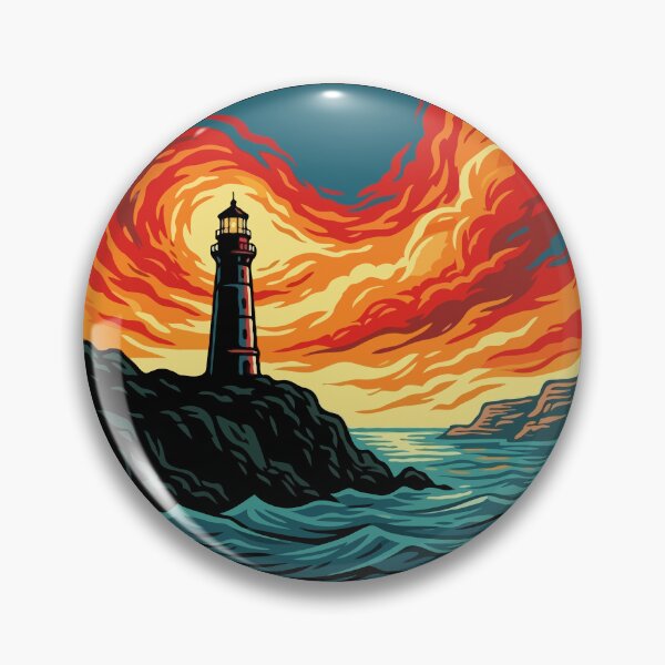 Item preview, Swirling Sunset Lighthouse designed and sold by Gkinoki.