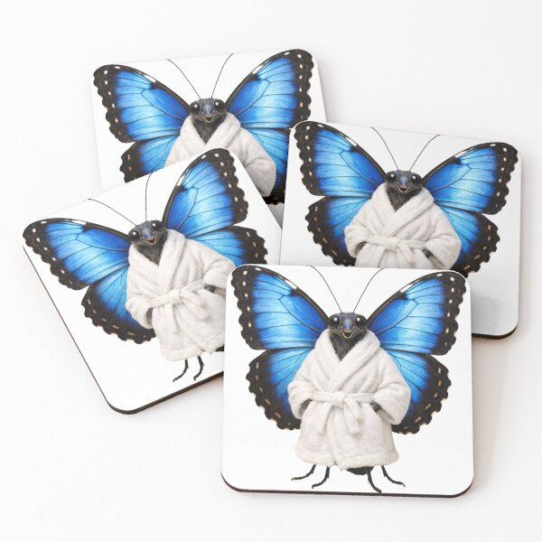 Item preview, Relaxing Bathrobe Blue Morpho Butterfly designed and sold by Sillytoe.