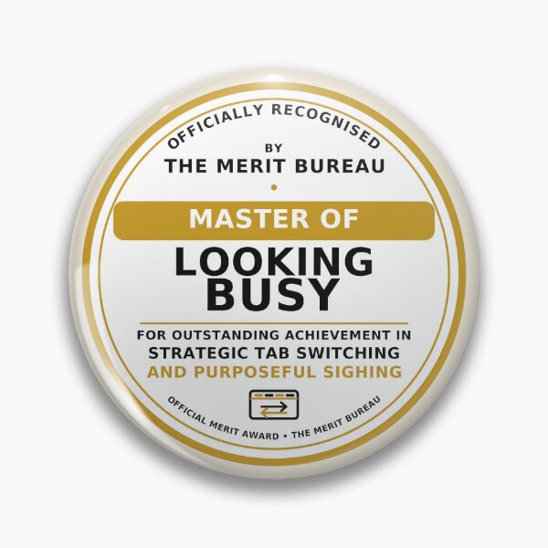 Item preview, Funny Coworker Gift | Master of Looking Busy Office Award designed and sold by TheMeritBureau.