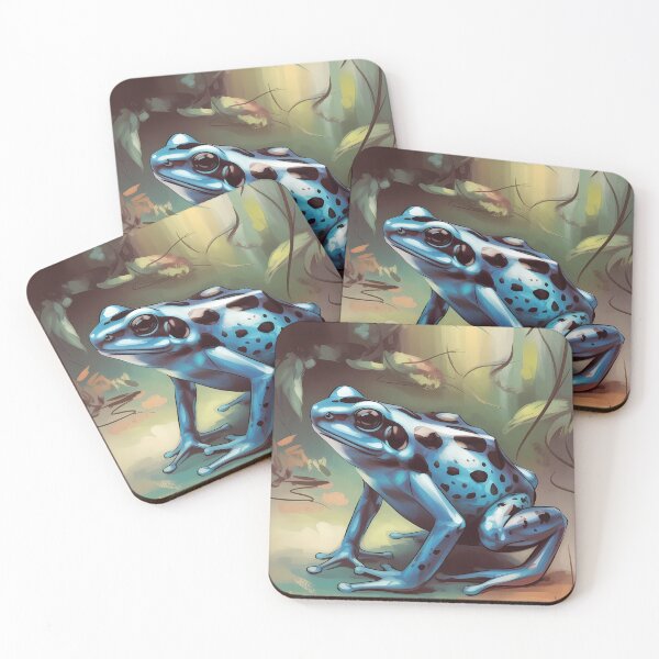 Item preview, Blue Poison Dart Frog Oil Painting Rainforest Art designed and sold by SellingWSarah17.