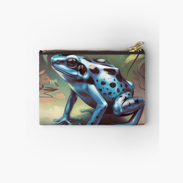 Item preview, Blue Poison Dart Frog Oil Painting Rainforest Art designed and sold by SellingWSarah17.