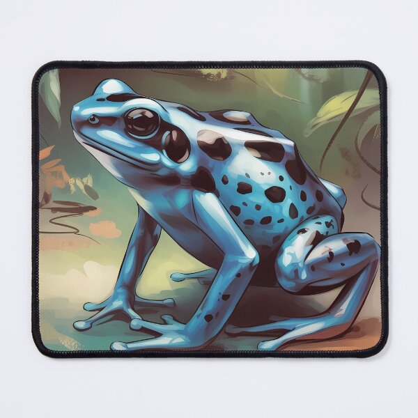 Item preview, Blue Poison Dart Frog Oil Painting Rainforest Art designed and sold by SellingWSarah17.