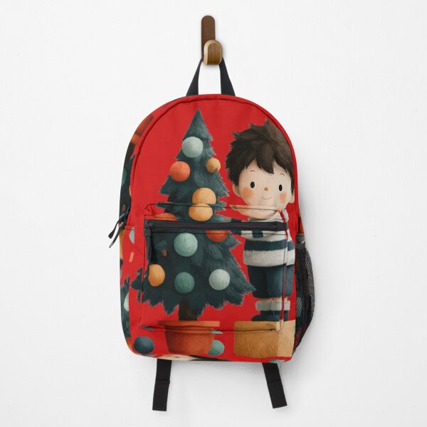 Item preview, Cute Little Boy Decorating A Cozy Christmas Tree designed and sold by colorful-white.