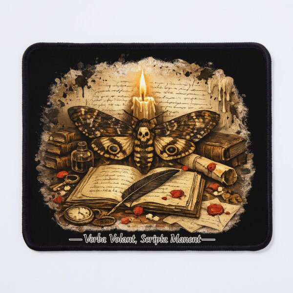 Item preview, Moth and Manuscript – Dark Academia Aesthetic Design designed and sold by Shadowframe Studios.