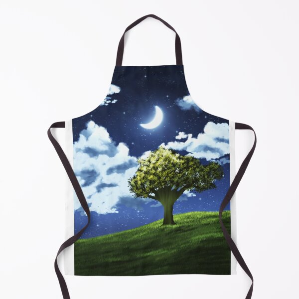 Item preview, Starry Night Hill Landscape Digital Paint designed and sold by CanvasCharms.