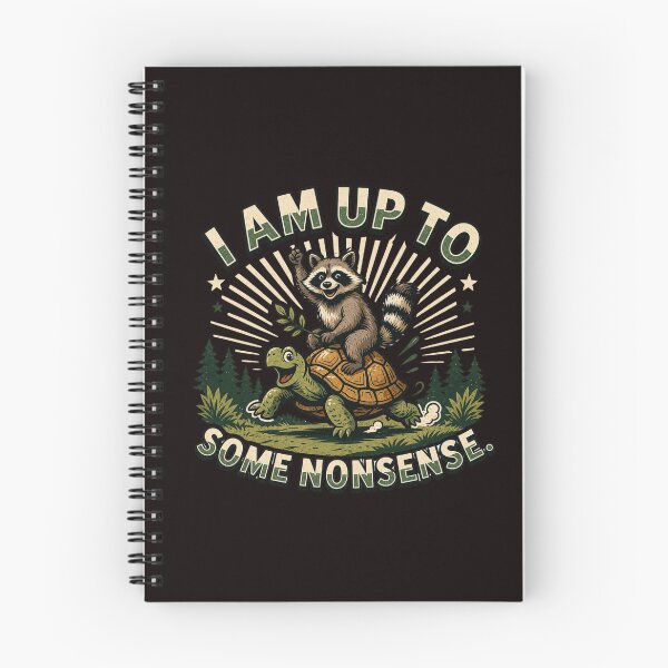 Item preview, I Am Up To Some Nonsense Retro Raccoon Turtle Graphic designed and sold by MagicSD Designs.
