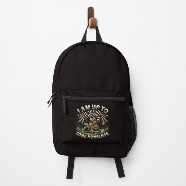 Item preview, I Am Up To Some Nonsense Retro Raccoon Turtle Graphic designed and sold by MagicSD Designs.