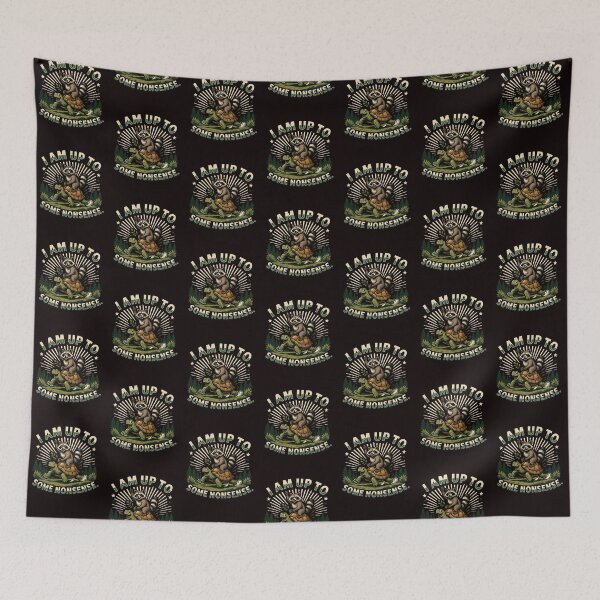 Item preview, I Am Up To Some Nonsense Retro Raccoon Turtle Graphic designed and sold by MagicSD Designs.