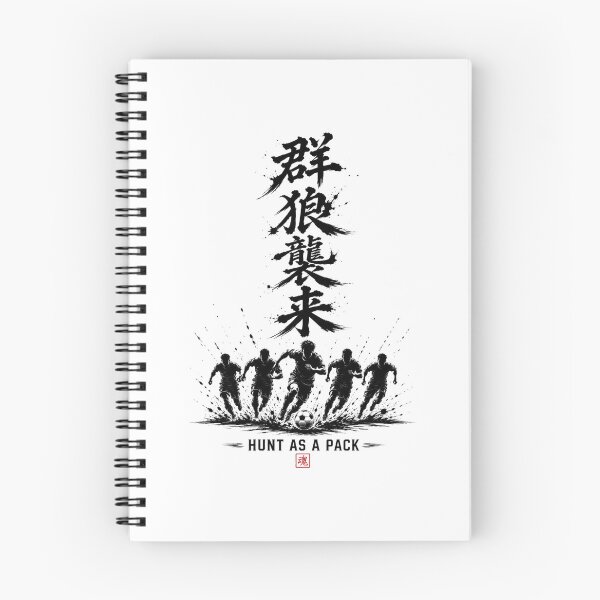 Item preview, Gunro Shurai Hunt as a Pack Japanese Soccer Calligraphy Sticker/T-Shirt Art designed and sold by Locker39.
