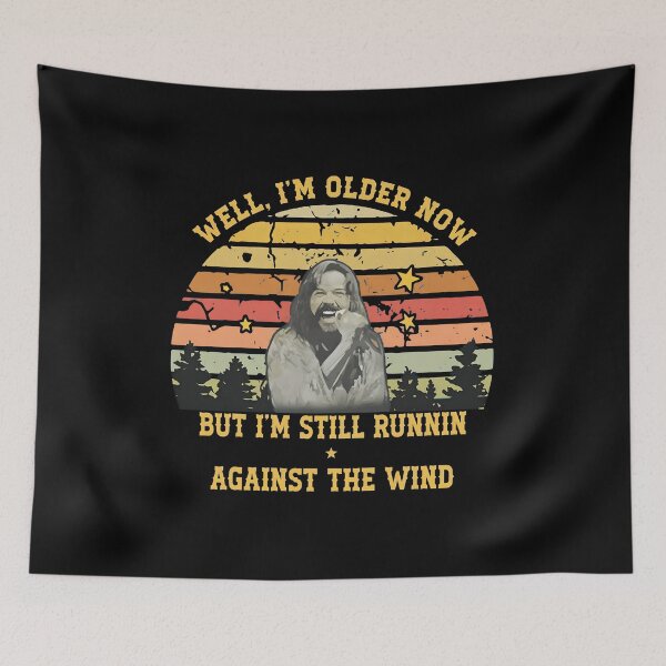Item preview, Retro Older Runnin Against The Wind Sunset Graphic designed and sold by RoseArtGraphic.