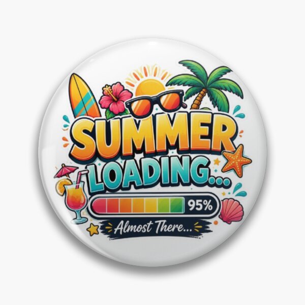 Item preview, Summer Loading... 95% Vacation Incoming | Funny Beach Vacation Sticker Style designed and sold by Salma.Store.