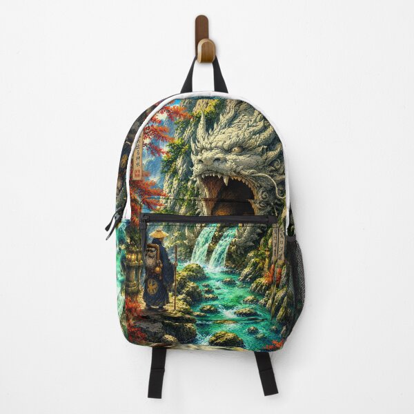 Item preview, The Cave of the Silent Dragon – Sacred Japanese Fantasy Ukiyo-e designed and sold by Substance_life.
