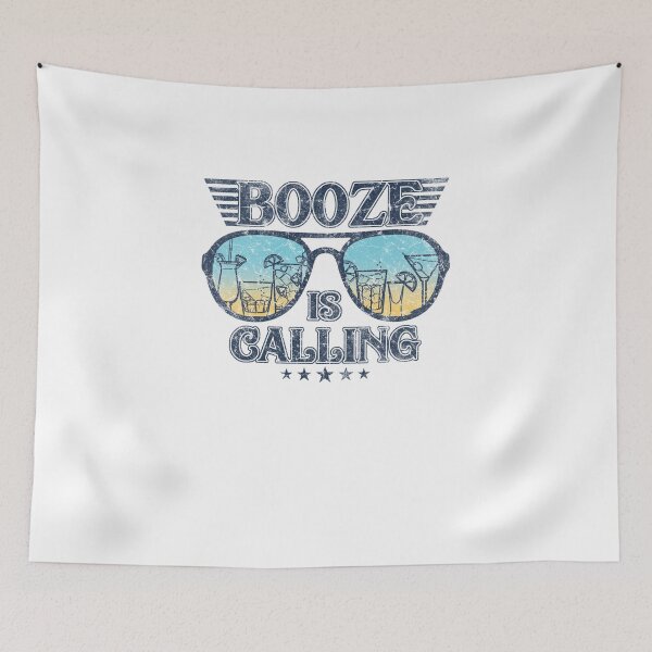 Item preview, Booze Is Calling Vintage Sunglasses Graphic designed and sold by The secret storage room.