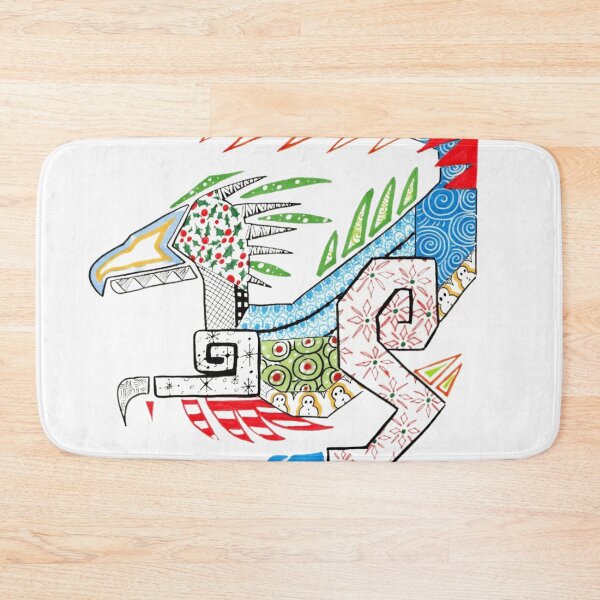 Item preview, Patterned Tribal Dragon Geometric Aztec Raptor Illustration designed and sold by Charmed-Ink.