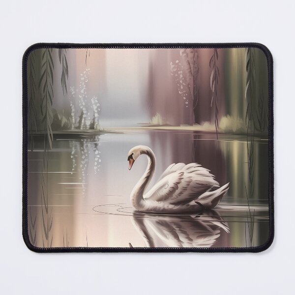 Item preview, Solitary Swan Oil Painting on Tranquil Lake designed and sold by SellingWSarah17.