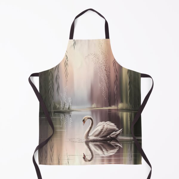 Item preview, Solitary Swan Oil Painting on Tranquil Lake designed and sold by SellingWSarah17.