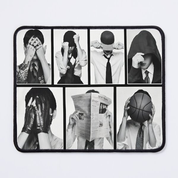 Item preview, Concealment Grid Abstract B&W Figures Art designed and sold by DizayDizay.