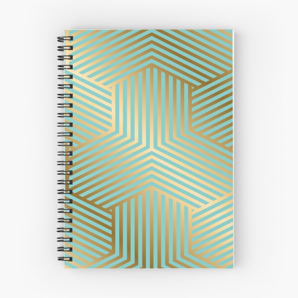 Item preview, Art Deco-Style Green-Aqua Gold-Hues Pattern designed and sold by DEC02.