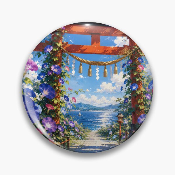 Item preview, Morning Glory Torii – Japanese Summer Seaside designed and sold by Fumi723.
