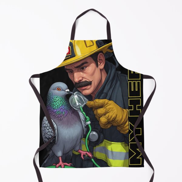 Item preview, Firefighter Rescues Pigeon With Oxygen Mask - design one designed and sold by Designs By Ms Mal_Tas.