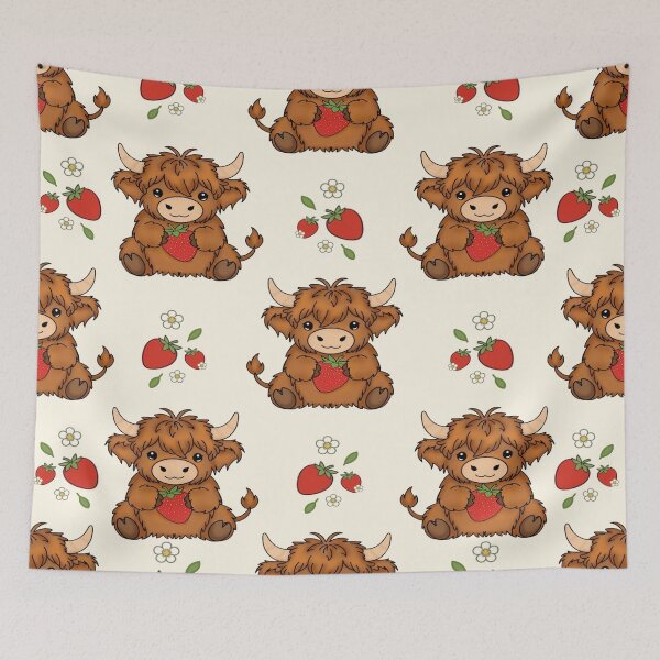 Item preview, Strawberry Highland Cow designed and sold by st7nnlng.