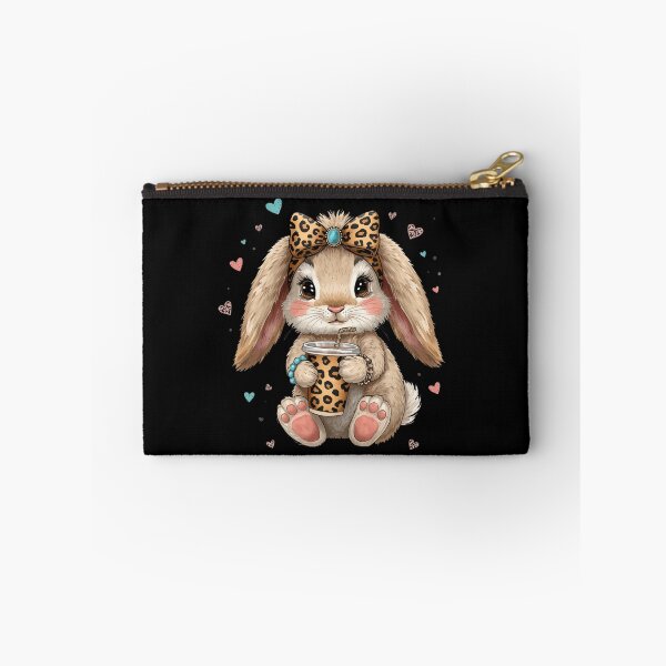 Item preview, Boho Bunny Leopard Bow Coffee Hearts designed and sold by Oddifys.