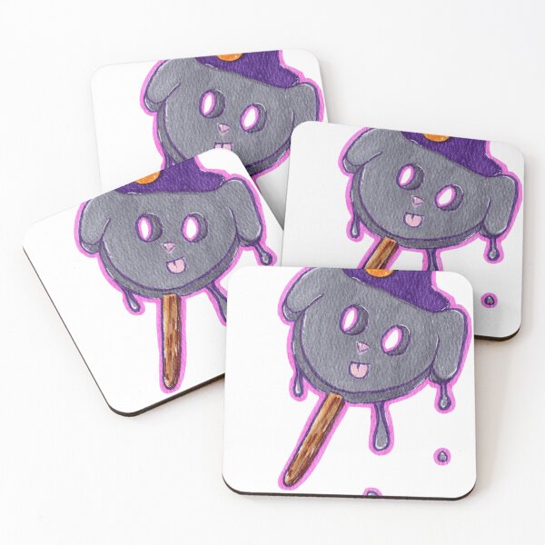 Item preview, Cute Spooky Grey Dog Ice Cream Popsicle Witch Hat designed and sold by Charmed-Ink.