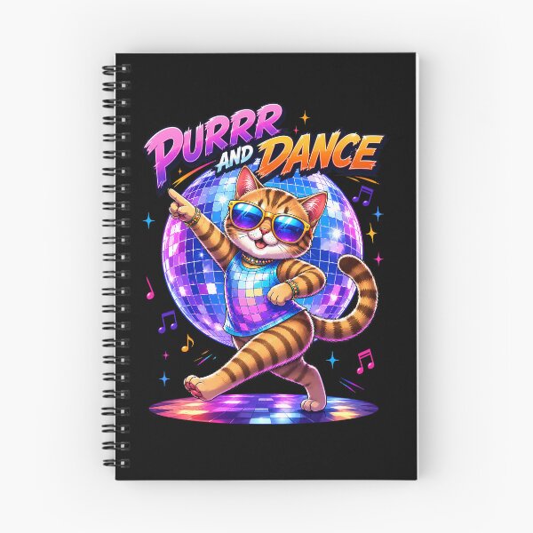 Item preview, Retro Disco Cat Dancing Under Colorful Neon Lights designed and sold by Tong4130.
