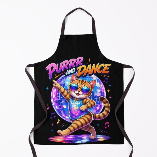 Item preview, Retro Disco Cat Dancing Under Colorful Neon Lights designed and sold by Tong4130.