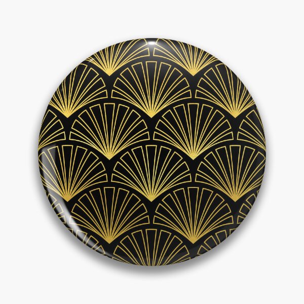 Item preview, Romantic Gold-Colored And Black Art Deco Pattern designed and sold by DEC02.