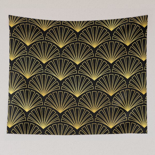 Item preview, Romantic Gold-Colored And Black Art Deco Pattern designed and sold by DEC02.