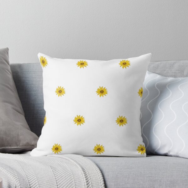 Item preview, Art Nouveau Sunflower Mini Toss | Watercolor Botanical Pattern designed and sold by CaroStudioTX.