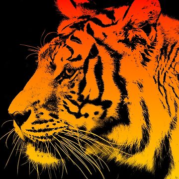 Artwork thumbnail, Sunrise Tiger by JenDGraphicDesign