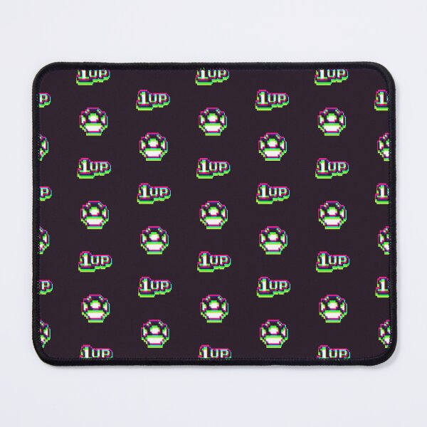 Item preview, 1up Mushroom Synthwave Pattern - Dark designed and sold by animinimal.