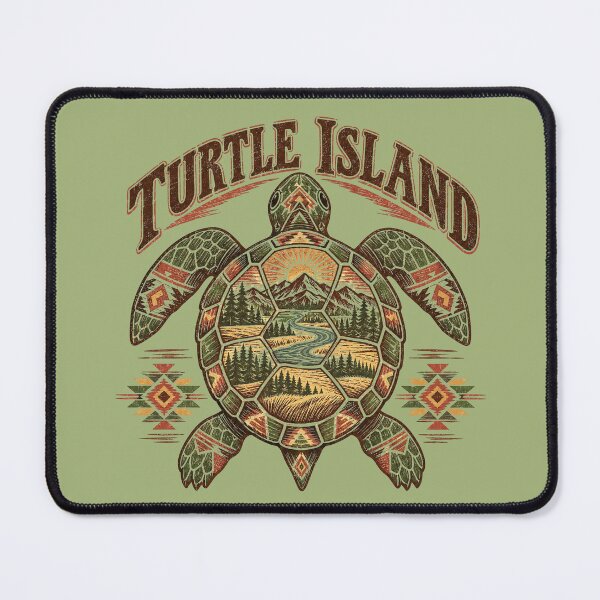 Item preview, Turtle Island Native American Landscape Turtle Southwestern Design designed and sold by Blue Raven Designs.