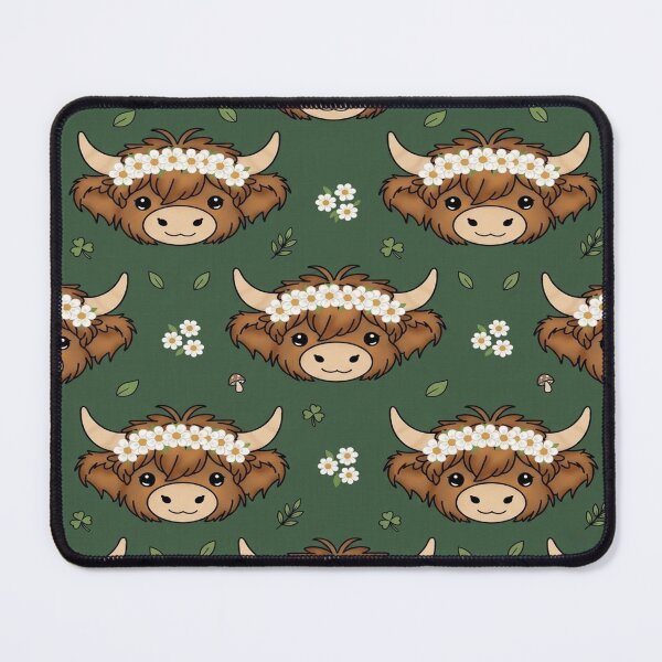 Item preview, Fluffy Highland Cow with flower crown designed and sold by st7nnlng.