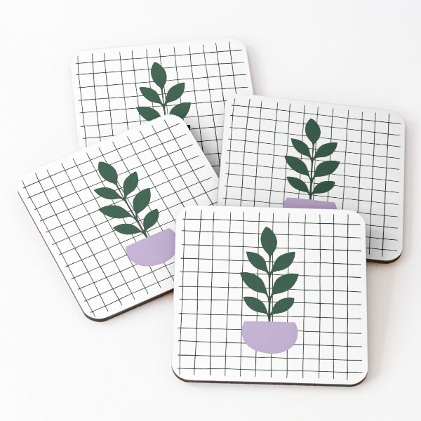 Item preview, Minimalist Potted Plant Grid Illustration designed and sold by daldadesign.