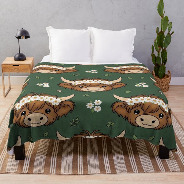 Item preview, Fluffy Highland Cow with flower crown designed and sold by st7nnlng.