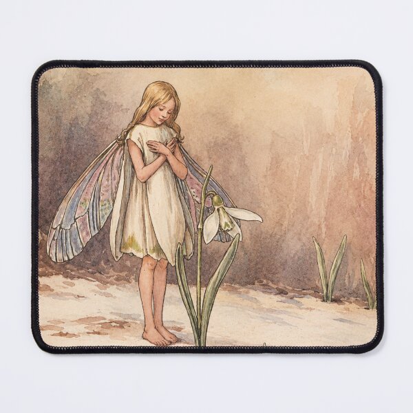 Item preview, The Snowdrop Fairy  - Fairy Art Nouveau Snowdrop Fantasy Illustration for Nature Lovers designed and sold by RickE.