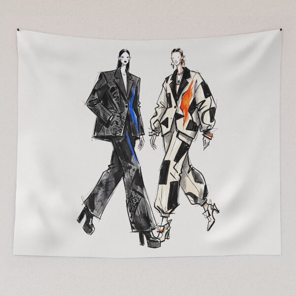 Item preview, Abstract Runway Duo designed and sold by yara.lahdo.