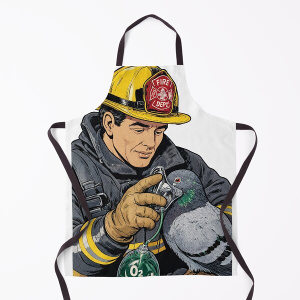 Item preview, Firefighter Rescues Pigeon With Oxygen Mask 2 designed and sold by Designs By Ms Mal_Tas.