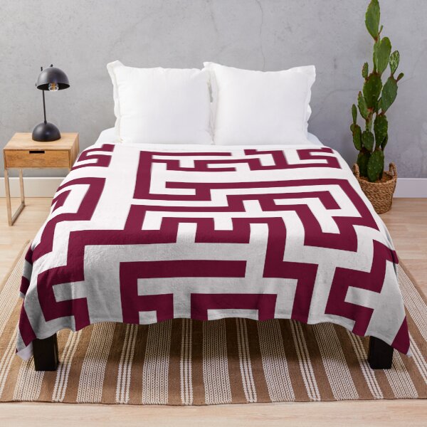Item preview, Modern Rose Bud Cherry, Wine Red Maze Pattern designed and sold by WD-Artist.