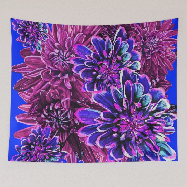 Item preview, Neon Pink Chrysanthemums 4 designed and sold by nastiaart.