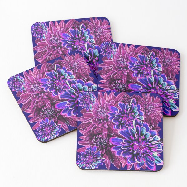 Item preview, Neon Pink Chrysanthemums 5 designed and sold by nastiaart.