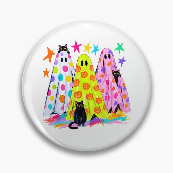 Item preview, Preppy Halloween Ghost and Cat designed and sold by srowdy.