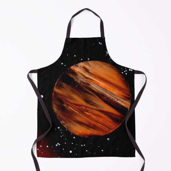 Item preview, Dark Orange Streaked Planet Cosmic Space Spray Paint Art designed and sold by Urbandale Artist.