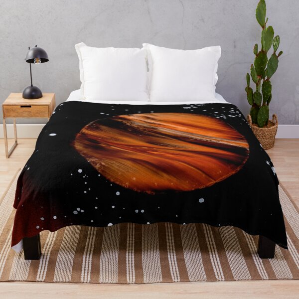 Item preview, Dark Orange Streaked Planet Cosmic Space Spray Paint Art designed and sold by Urbandale Artist.