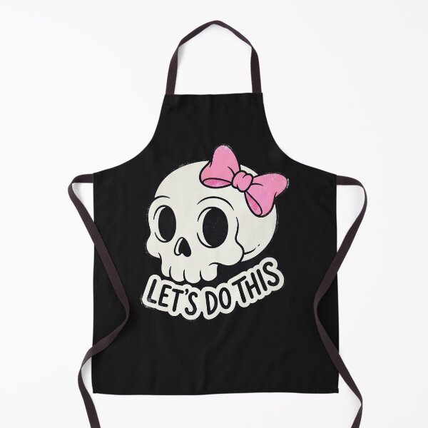 Item preview, Let’s Do This - Cute Skull With Pink Bow designed and sold by Graphic Vibe Designs.