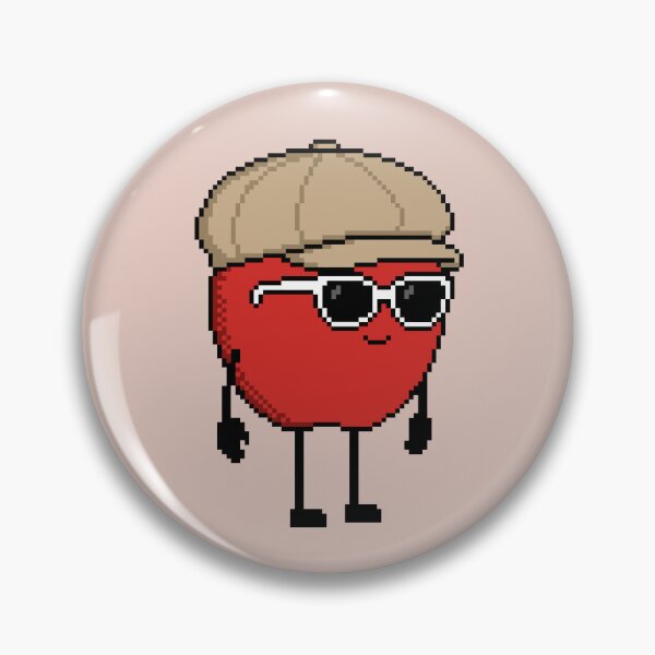 Item preview, Apple Pixel with a Newsboy Cap (BG) designed and sold by White Rim Mates.